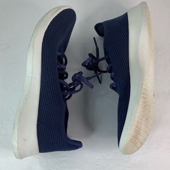 Allbirds Tree Runners Navy Blue/White Thermoregulating Women Sneakers Sz 9W - Picture 4 of 10